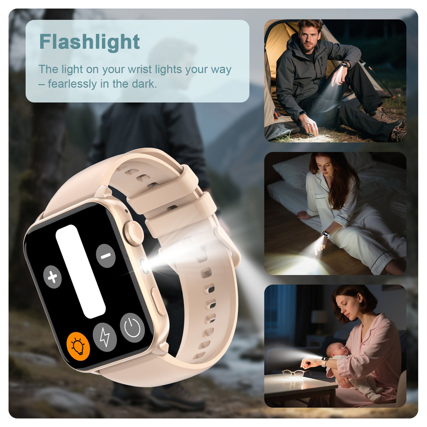 IOWODO R30MAX Unisex-Smartwatch: 1,91-Zoll-LED-Bildschirm, Bluetooth-Anrufe, über 100 Sportmodi, IP68 wasserdicht, 6-Tage-Akku, iOS/Android, Pink