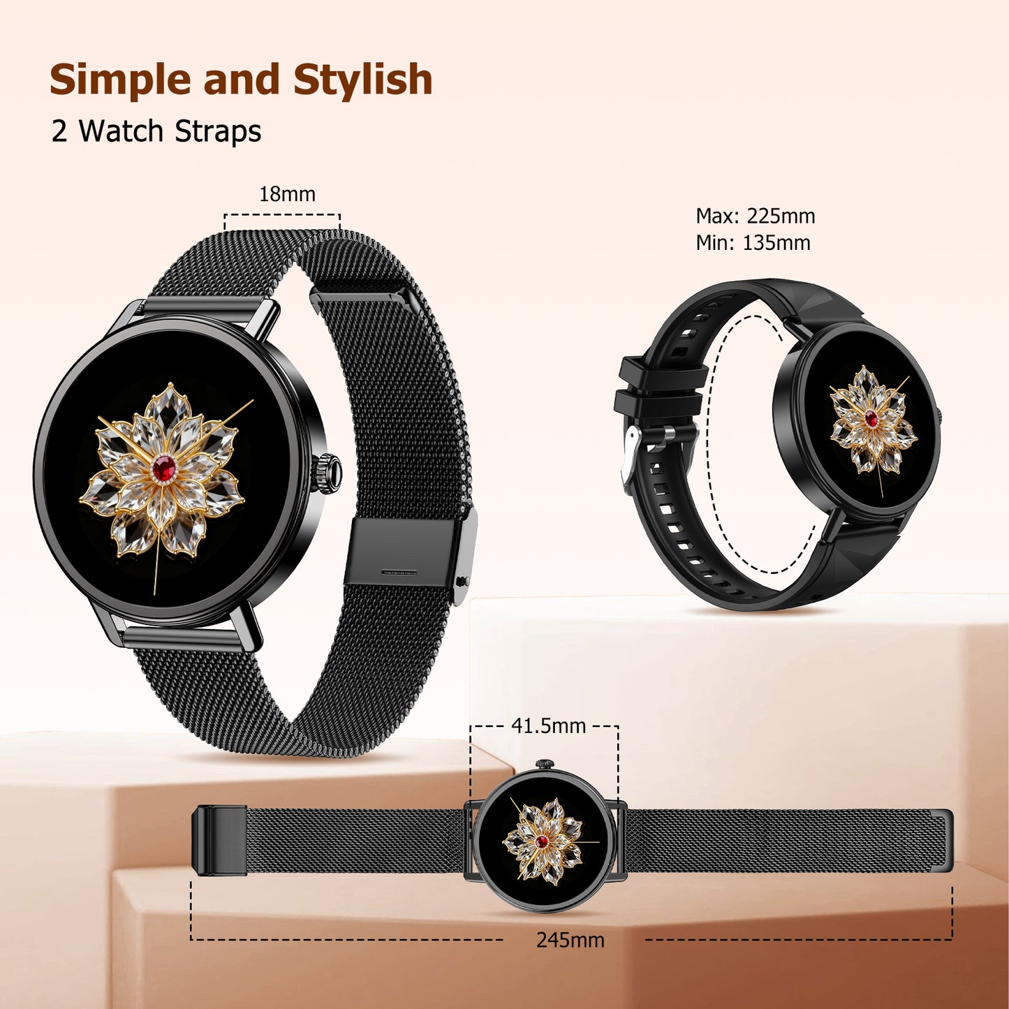 IOWODO X30 Smartwatch, Black