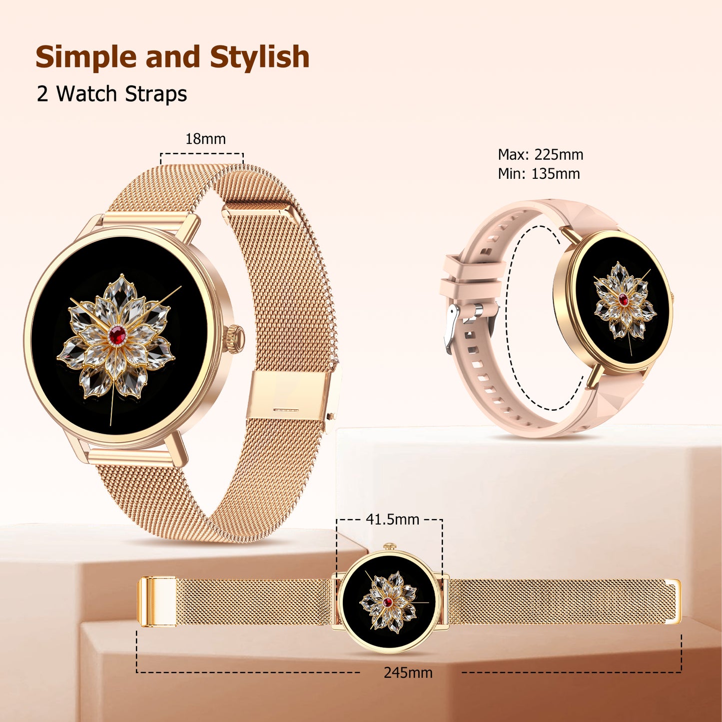 IOWODO X30 Smartwatch, Gold