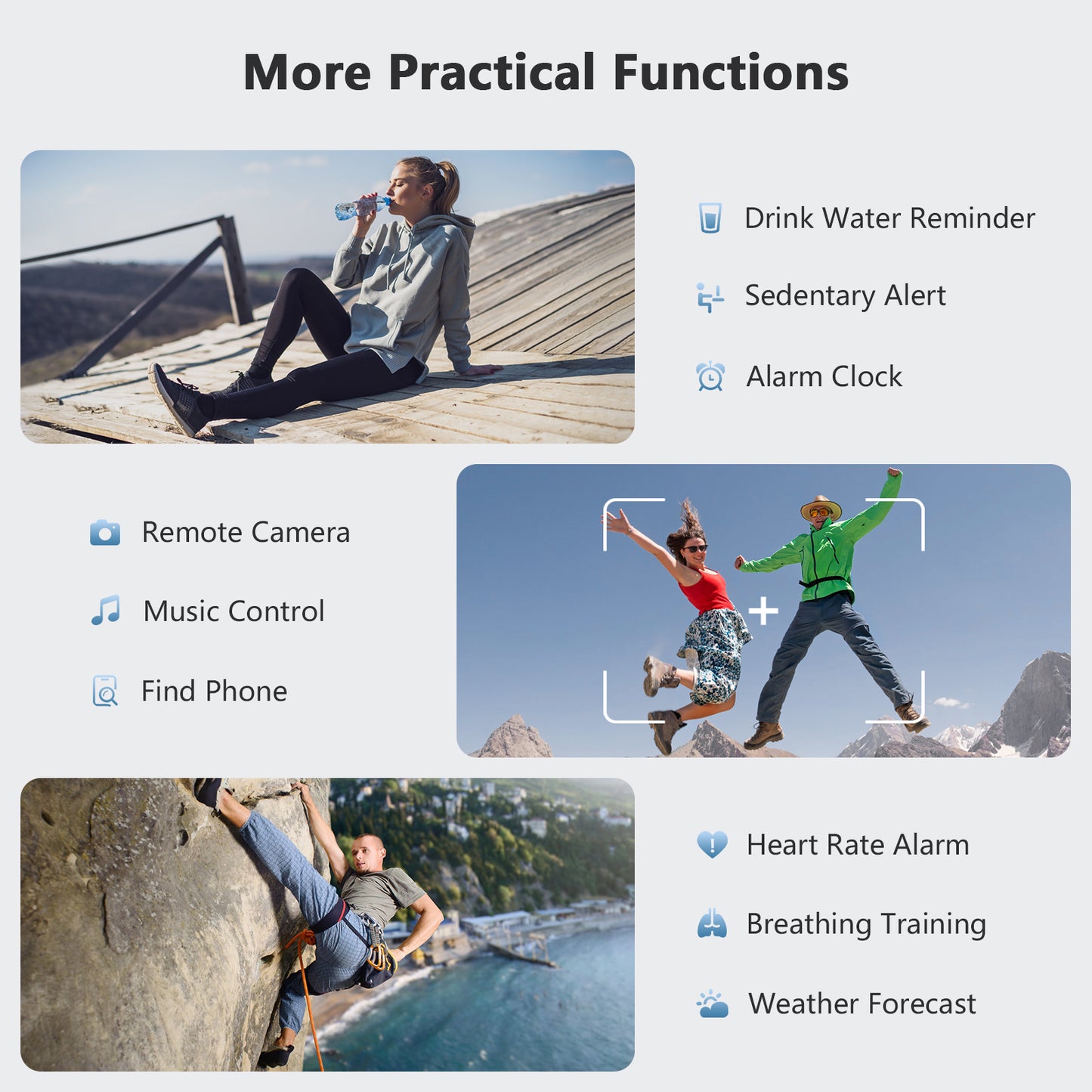 Reloj inteligente militar IOWODO W50PRO, negro