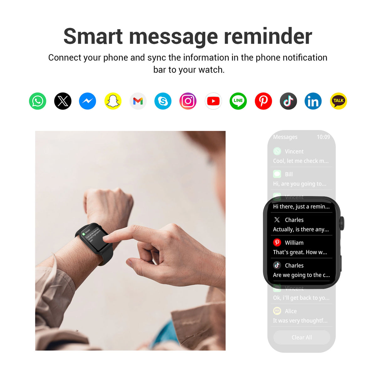 IOWODO Smart Watch for Men, 1.91'' Bluetooth Calling Digital Watch, Fitness Tracker, 100+ Sports Modes, IP68 Waterproof, Android iPhone Compatible