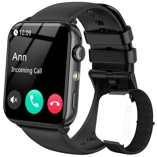 IOWODO R30MAX Unisex Smartwatch: 1.91" LED Screen, Bluetooth Calls, 100+ Sports Modes, IP68 Waterproof, 6-Day Battery, iOS/Android, Black