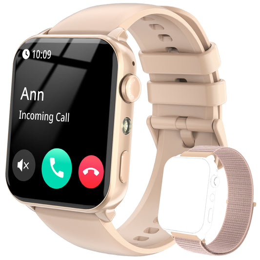 IOWODO R30MAX Unisex Smartwatch: 1.91" LED Screen, Bluetooth Calls, 100+ Sports Modes, IP68 Waterproof, 6-Day Battery, iOS/Android, Pink