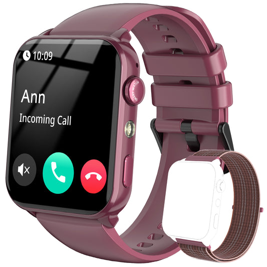 IOWODO R30MAX Unisex Smartwatch: 1.91" LED Screen, Bluetooth Calls, 100+ Sports Modes, IP68 Waterproof, 6-Day Battery, iOS/Android, Purple