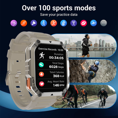 Reloj inteligente para exteriores IOWODO W70Pro, negro