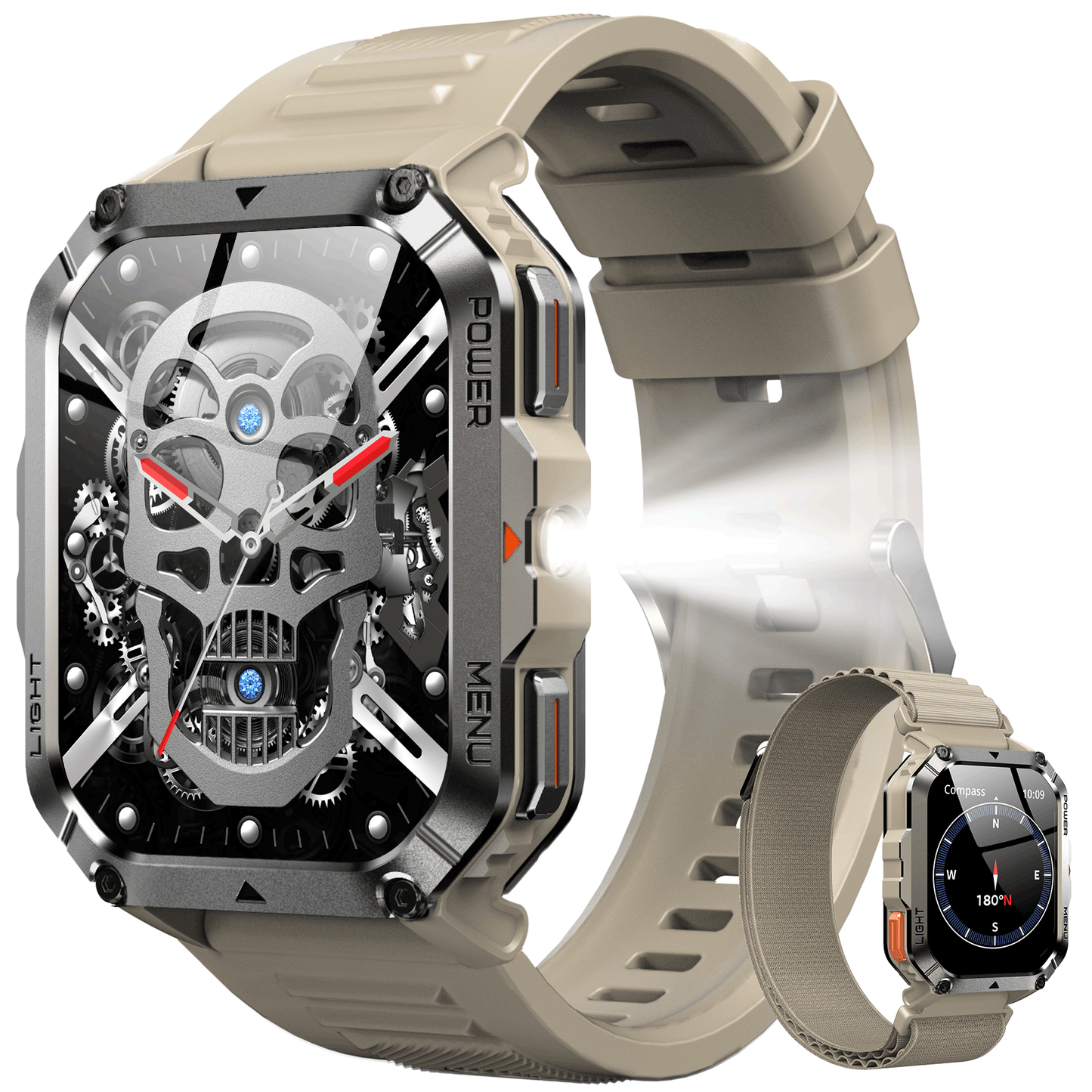 Reloj inteligente para exteriores IOWODO W70Pro, negro