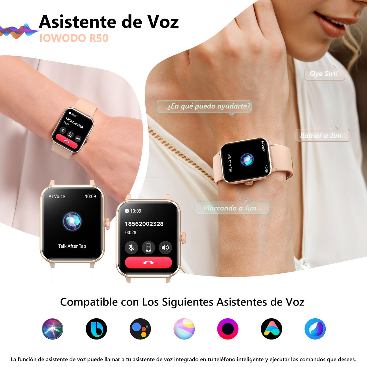 IOWODO R50Pro Smartwatch, Pink
