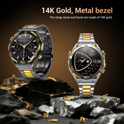 IOWODO Smart Watch for Men, 1.43" AMOLED Bluetooth Call & Answer, Fitness Tracker, 100+ Sport Modes, 900mAh, 1ATM Waterproof Compatible with Android iOS (Sliver)