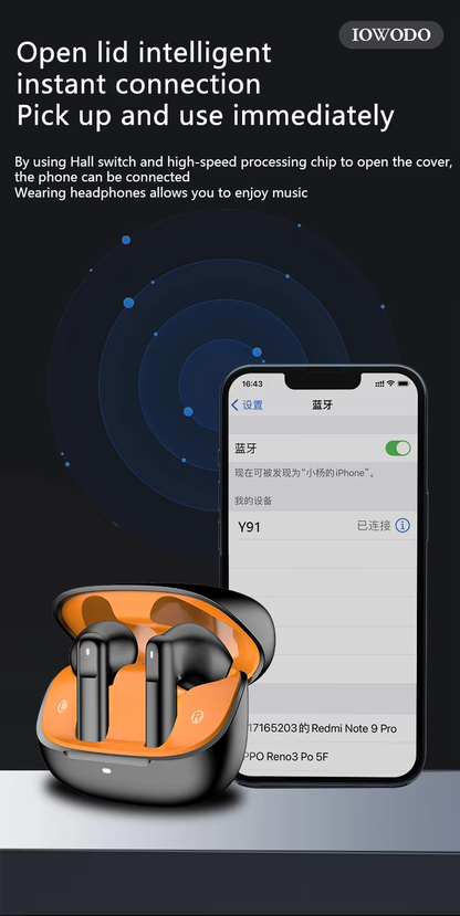 IOWODO Wireless Earbuds