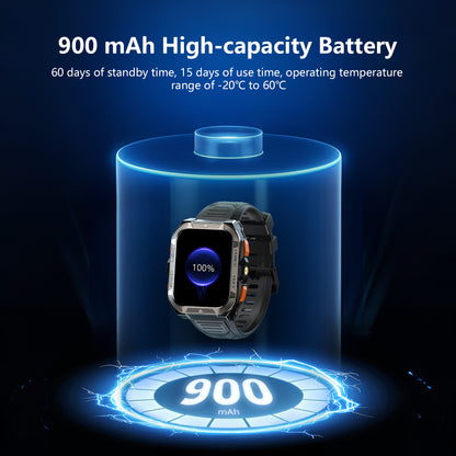 IOWODO W80Pro Outdoor Smartwatch, Black