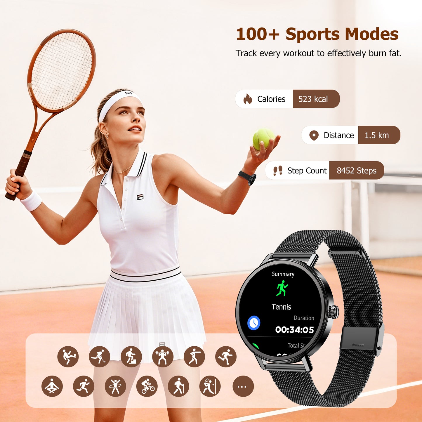 IOWODO X30 Smartwatch, Black
