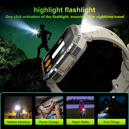 Smartwatch militare IOWODO W60, nero