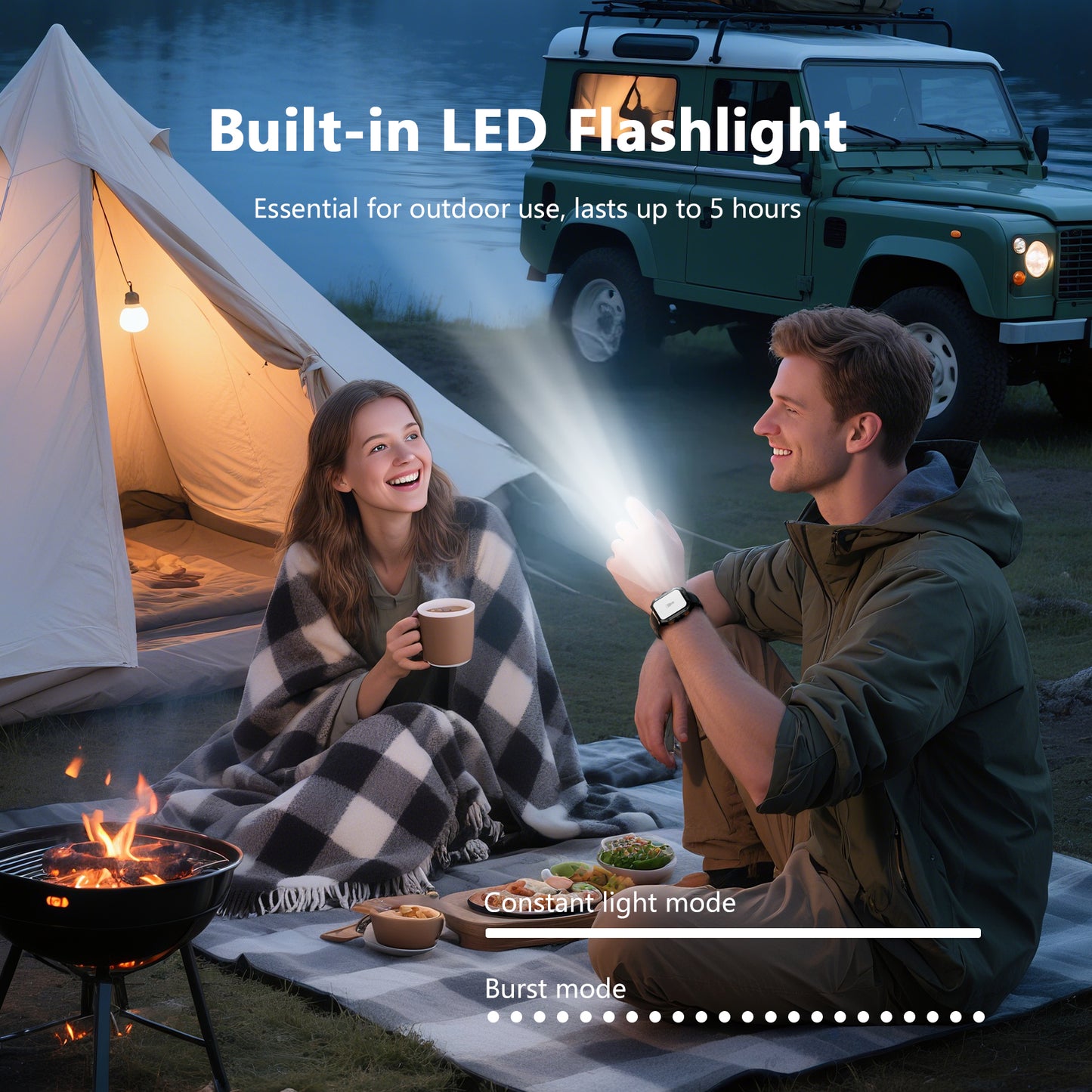 IOWODO W80Pro Outdoor Smartwatch, Black