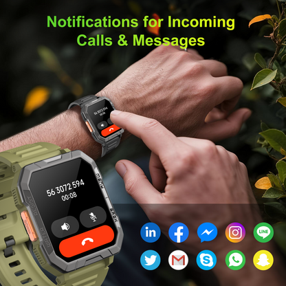 Smartwatch militare IOWODO W60, nero