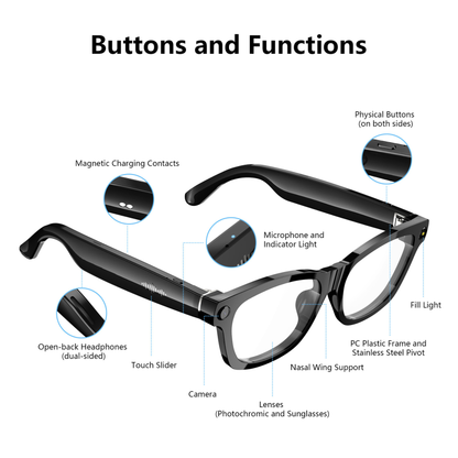 BV100 AI Smart Glasses with Camera