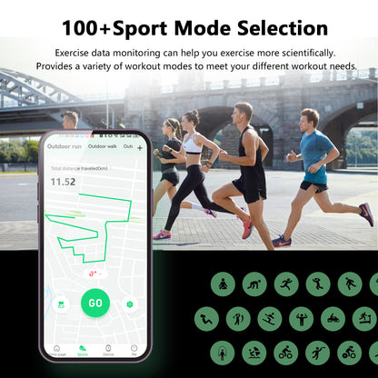 IOWODO W80Pro Outdoor Smartwatch, Black