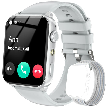 IOWODO R30MAX Unisex Smartwatch: 1.91" LED Screen, Bluetooth Calls, 100+ Sports Modes, IP68 Waterproof, 6-Day Battery, iOS/Android, Grey