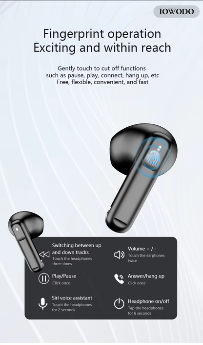 IOWODO Wireless Earbuds