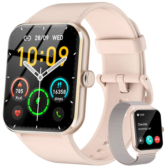 IOWODO Smart Watch for Android and iPhone, 1.85" Smartwatch for Women Men with Bluetooth Calling, Message Notifications, AI Voice Assistant, 100+ Sports Modes, Fitness Tracker